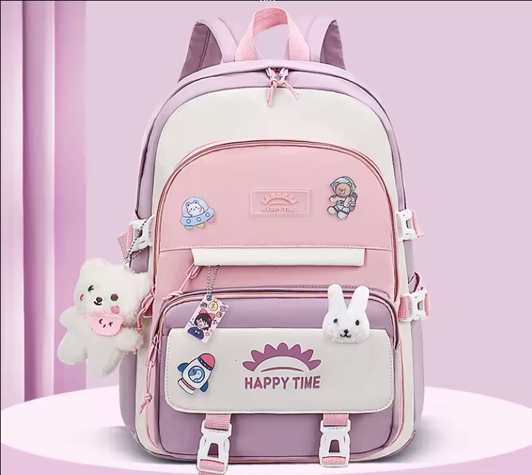New Middle School Student School Backpacks Large-capacity Backpacks For Boys And Girls Sweet And Cute Casual Student Backpack
