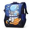 2024 Cartoon Canvas School Bag Large Capacity Waterproof Backpack for Primary And Kindergarten Students Space-Themed Design
