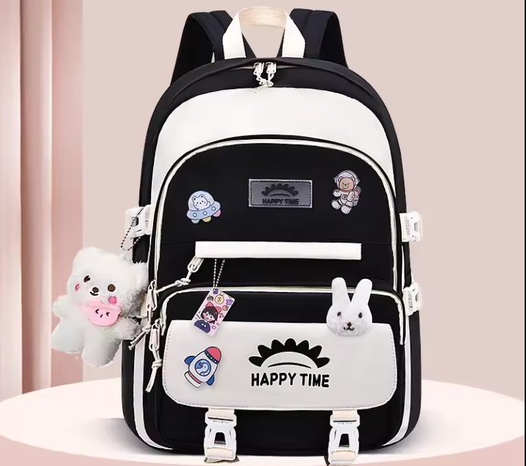 New Middle School Student School Backpacks Large-capacity Backpacks For Boys And Girls Sweet And Cute Casual Student Backpack