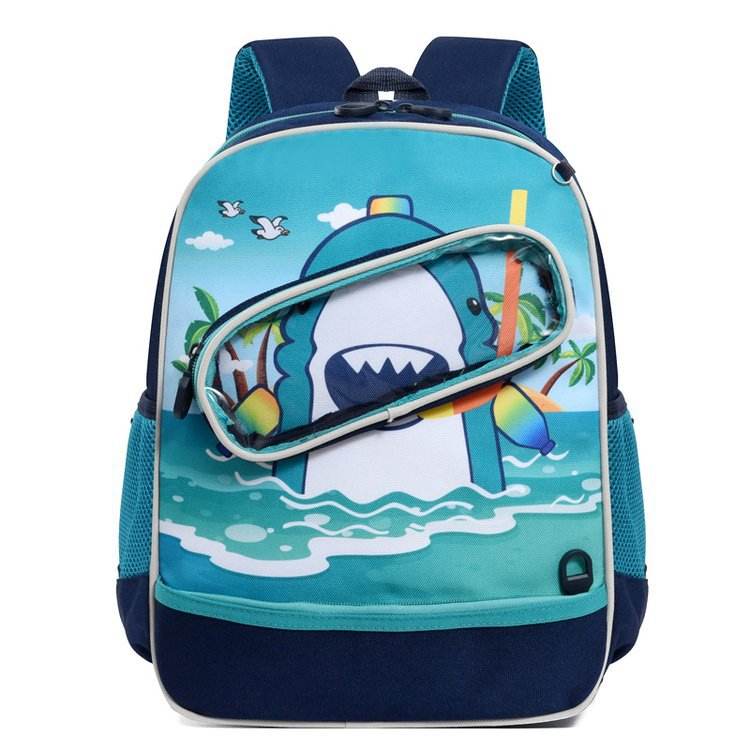 2024 New Girls' Fashion Cartoon Print School Backpack Primary School Nylon Cloth with Oxford Fabric for Boys