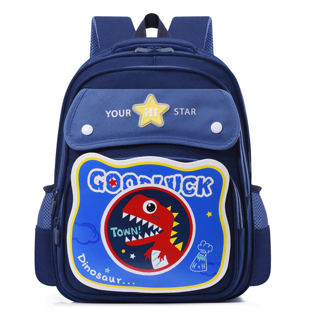Cute Cartoon Male Spine Protector Backpack Lightweight Large Capacity School Bag for Students Girls