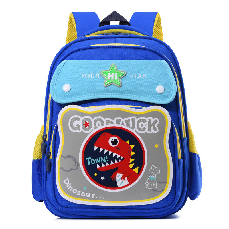 Cute Cartoon Male Spine Protector Backpack Lightweight Large Capacity School Bag for Students Girls