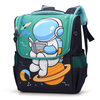 2024 Cartoon Canvas School Bag Large Capacity Waterproof Backpack for Primary And Kindergarten Students Space-Themed Design
