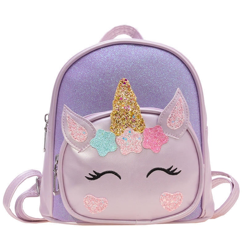 New Trendy Children's Backpack Bright Star Unicorn Cute Girls Travel Casual Backpack Kindergarten School Backpack