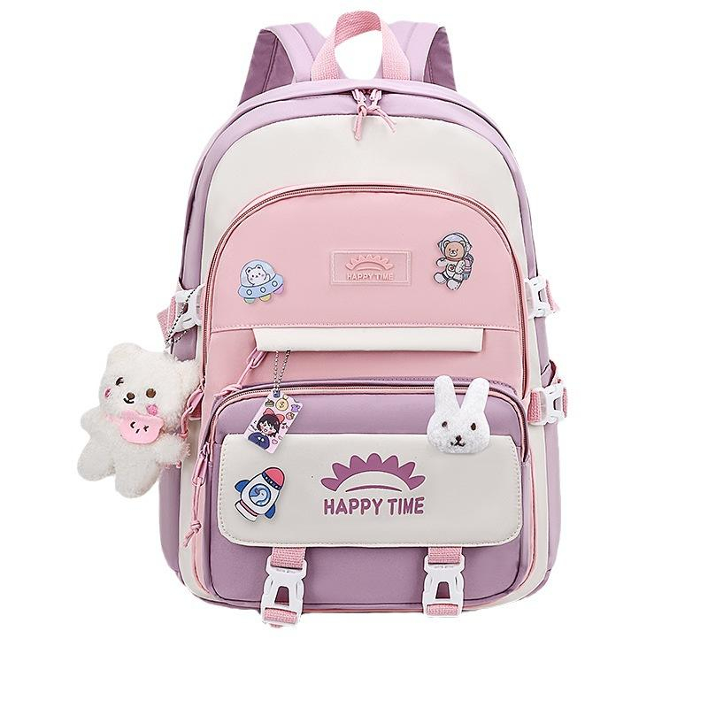 New Middle School Student School Backpacks Large-capacity Backpacks For Boys And Girls Sweet And Cute Casual Student Backpack