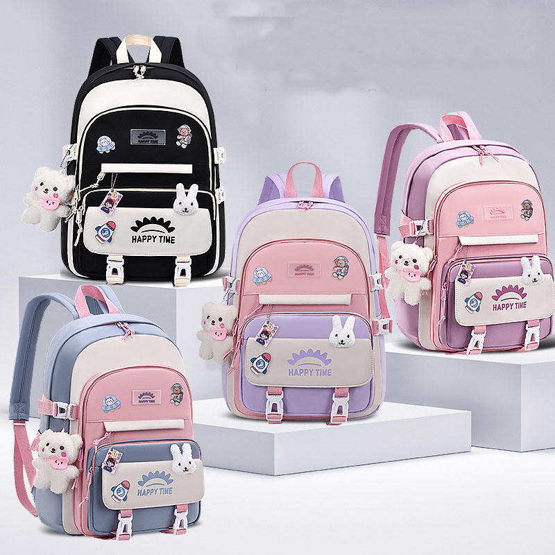 New Middle School Student School Backpacks Large-capacity Backpacks For Boys And Girls Sweet And Cute Casual Student Backpack