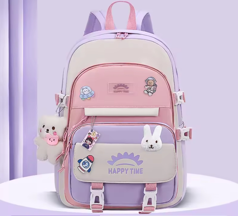 New Middle School Student School Backpacks Large-capacity Backpacks For Boys And Girls Sweet And Cute Casual Student Backpack