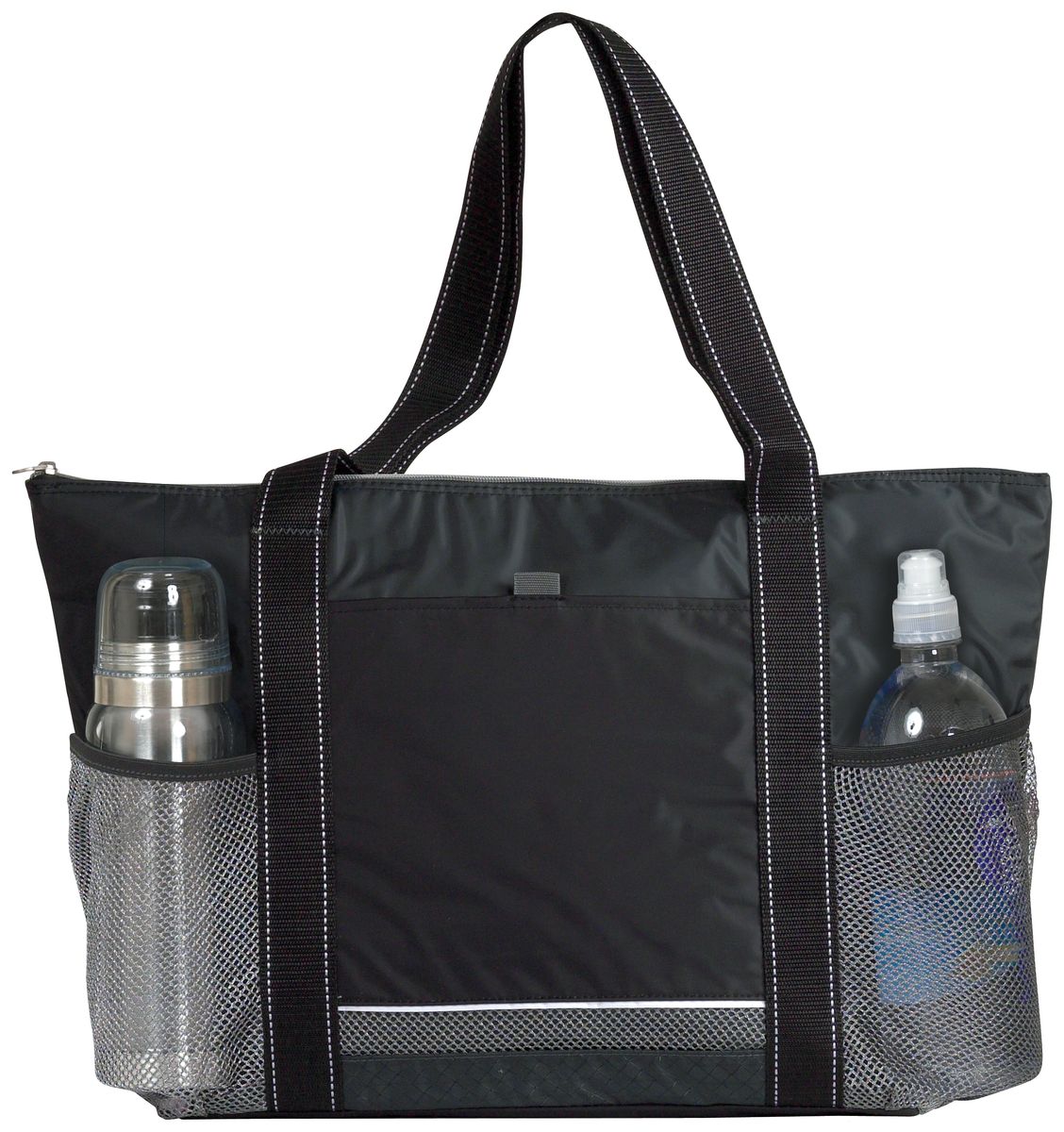 Insulated Polyester Cooler Tote Bag with Zipper Closure for Food Storage & Travel