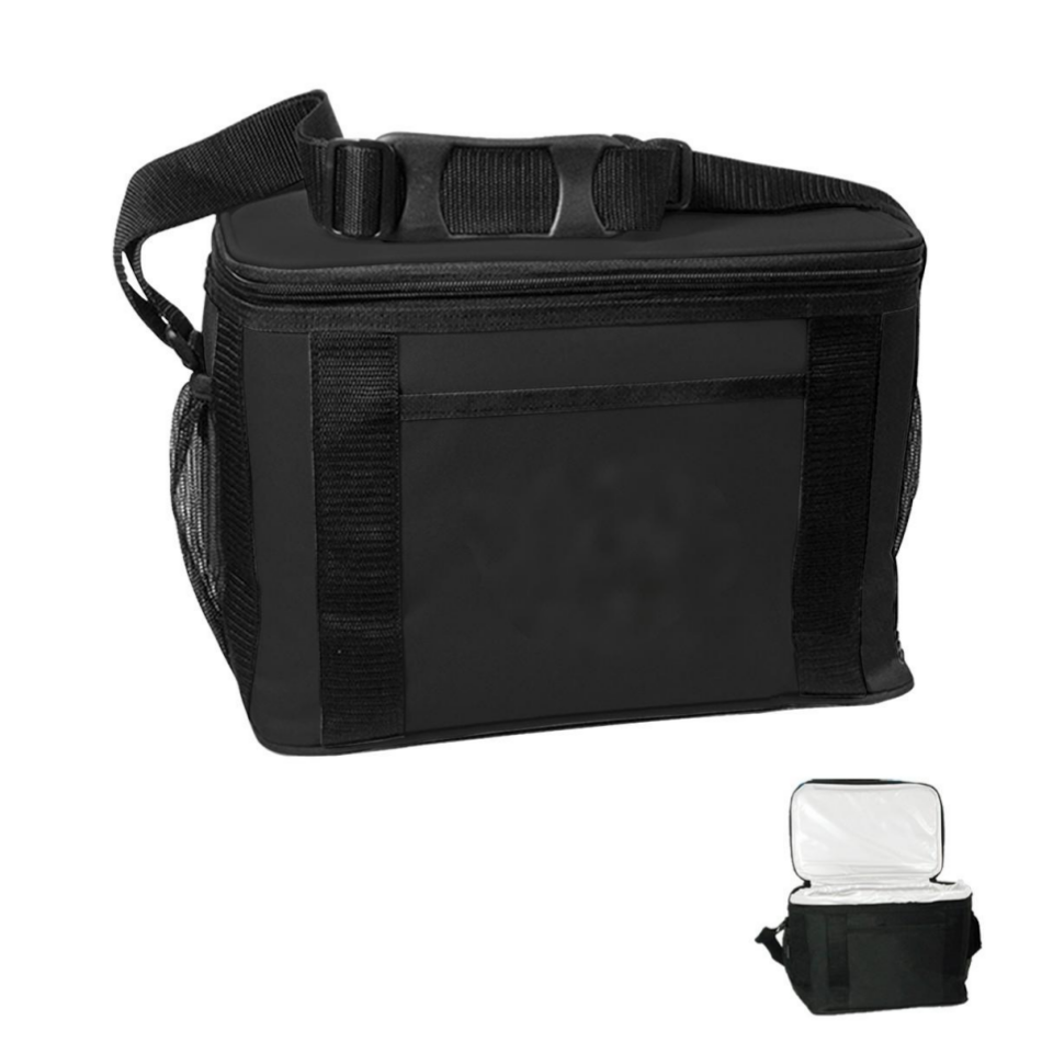 Insulated Lunch Bag Tote Cooler Box Adjustable Strap, Exterior Pockets, Foldable