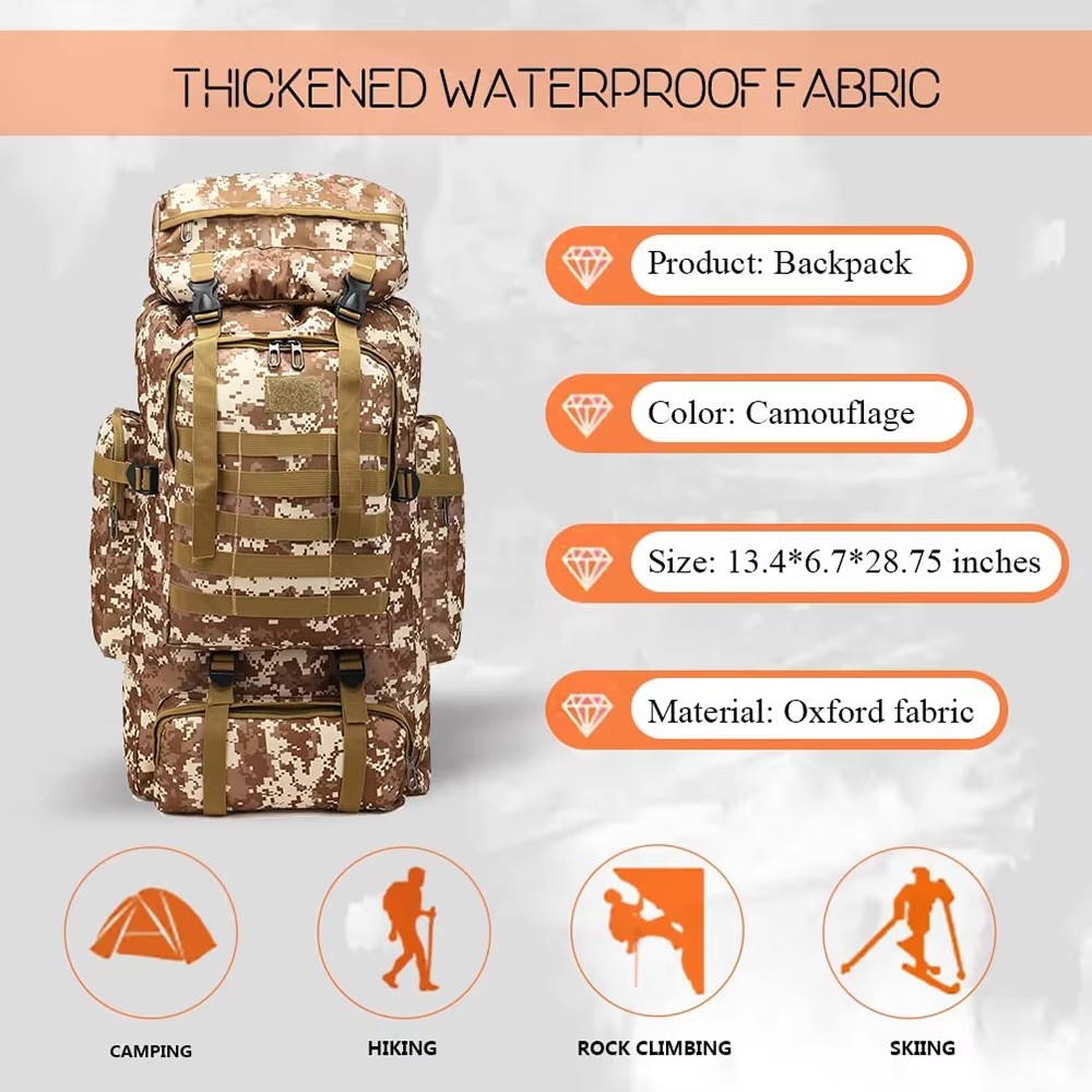 Top Selling Forest Trekking Backpacks Outdoor Hiking Camp Sling Bag Backpack