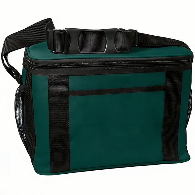Insulated Lunch Bag Tote Cooler Box Adjustable Strap, Exterior Pockets, Foldable