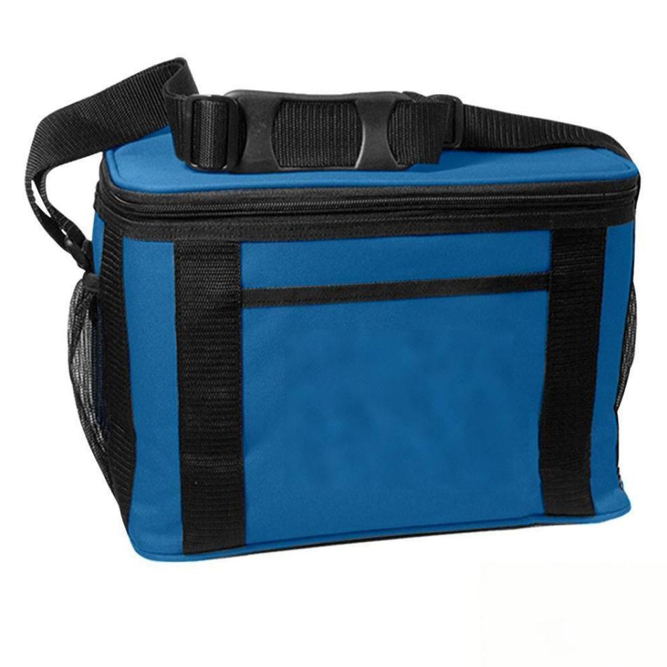 Insulated Lunch Bag Tote Cooler Box Adjustable Strap, Exterior Pockets, Foldable