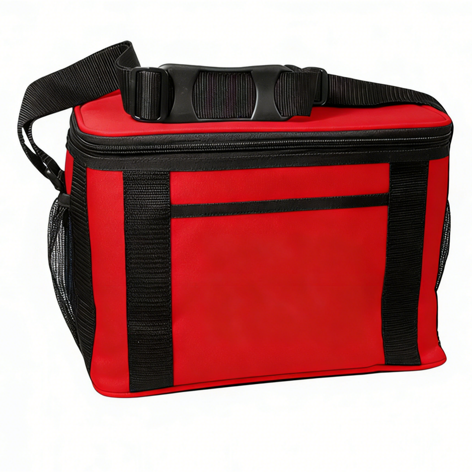 Insulated Lunch Bag Tote Cooler Box Adjustable Strap, Exterior Pockets, Foldable