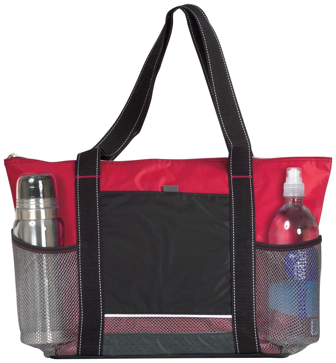 Insulated Polyester Cooler Tote Bag with Zipper Closure for Food Storage & Travel