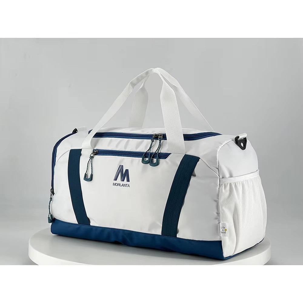 Durable Large Capacity Casual Duffel Bag with Zipper Closure and Letter Pattern for Outdoor Travel