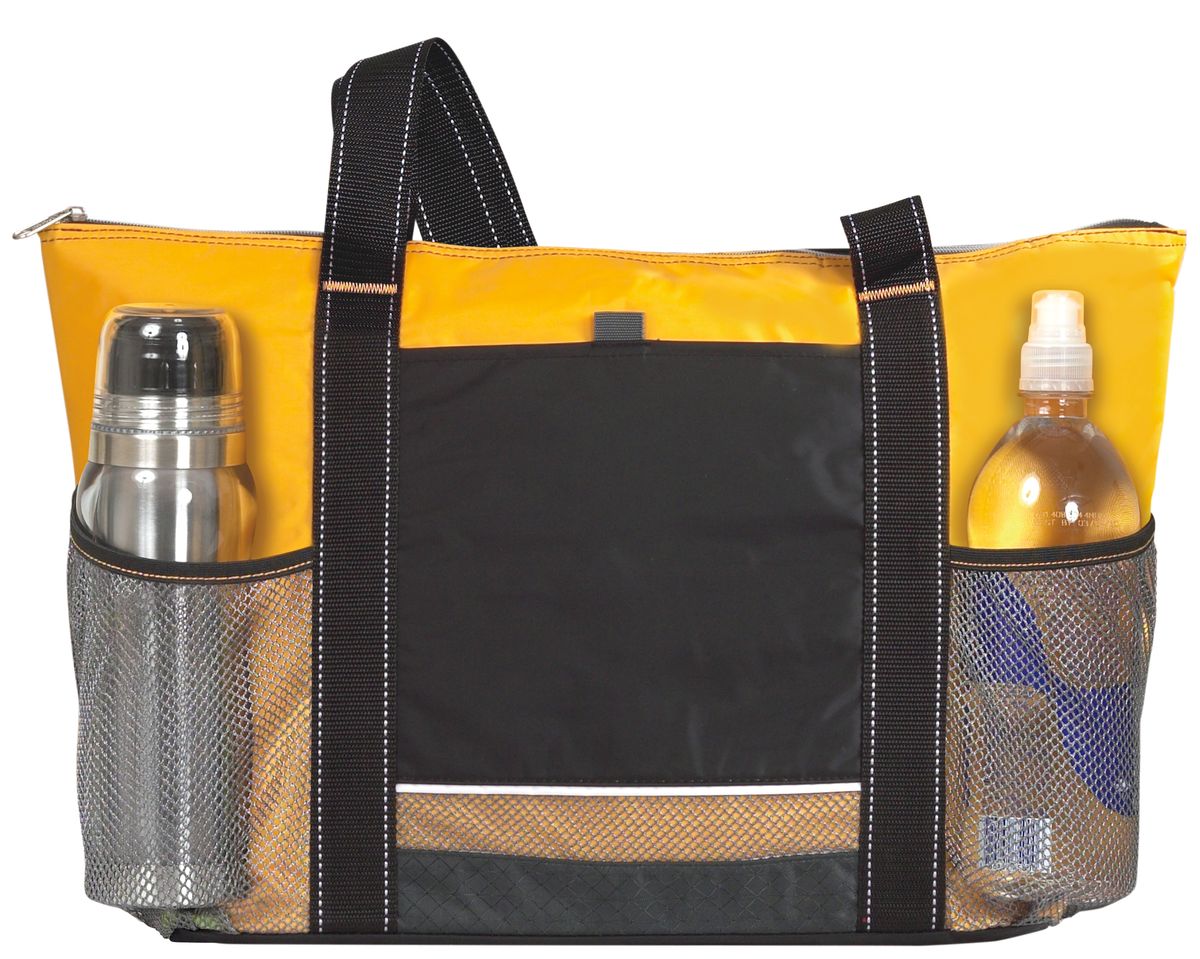 Insulated Polyester Cooler Tote Bag with Zipper Closure for Food Storage & Travel