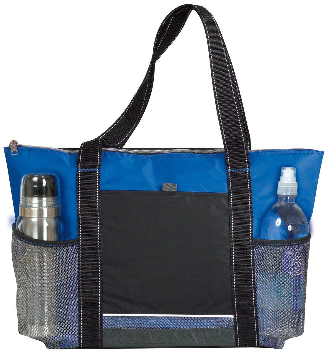 Insulated Polyester Cooler Tote Bag with Zipper Closure for Food Storage & Travel