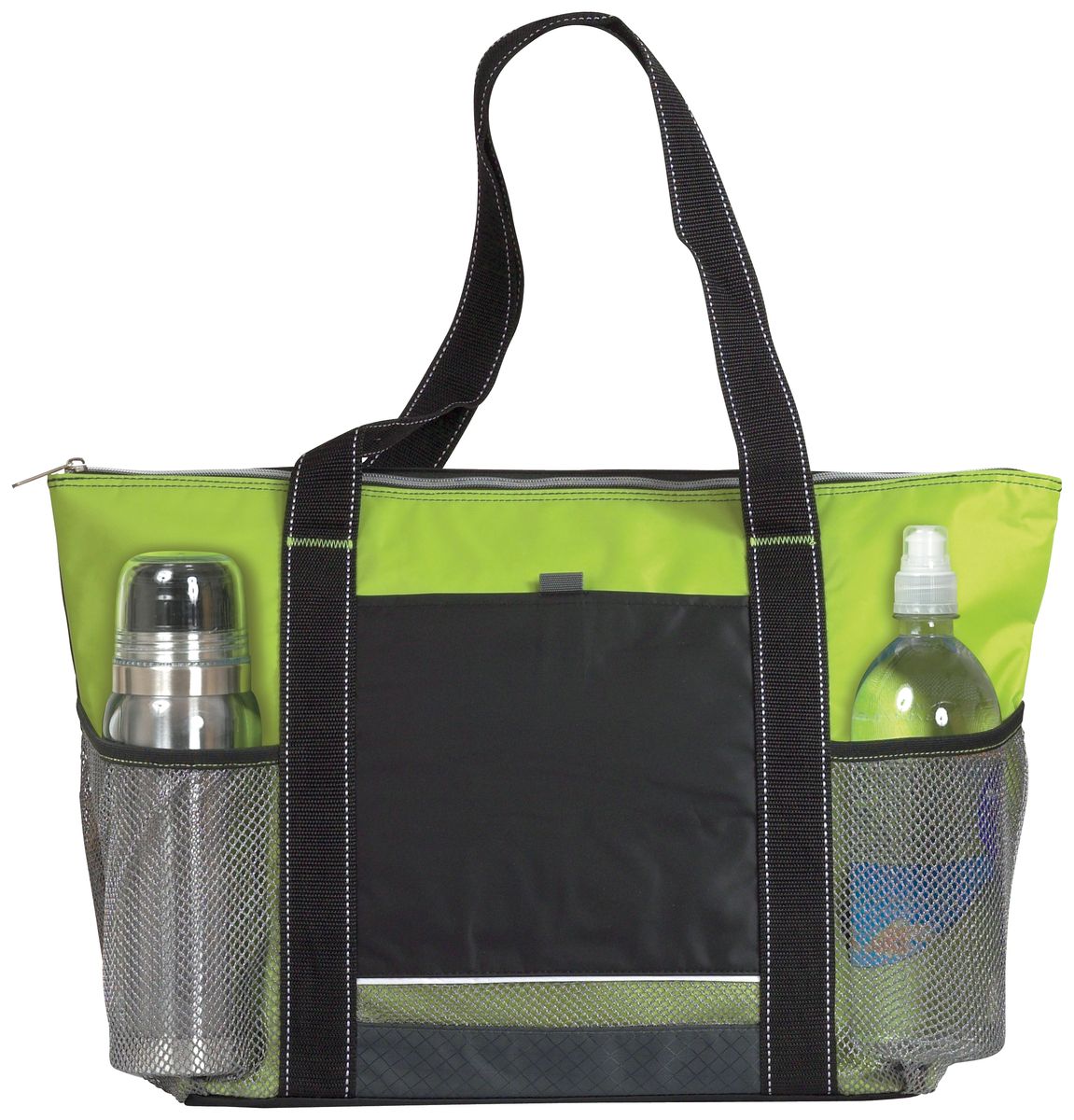 Insulated Polyester Cooler Tote Bag with Zipper Closure for Food Storage & Travel